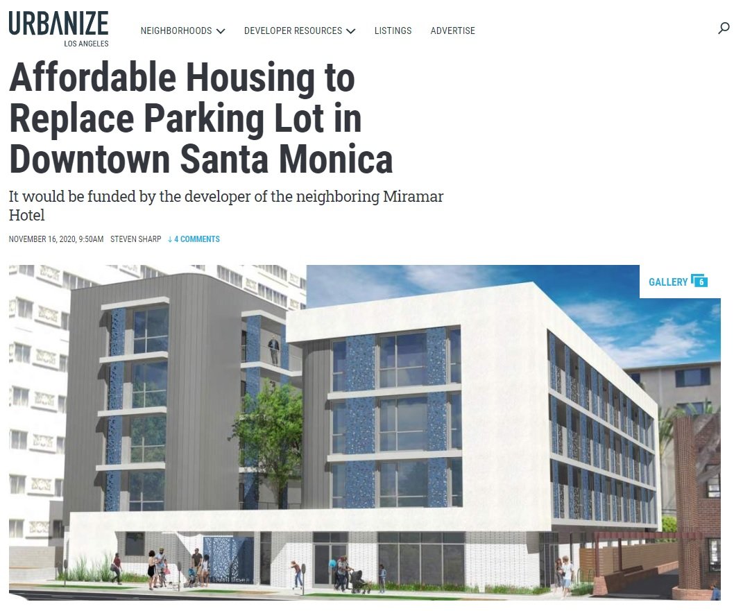 Rendering of new construction project on 2nd st in downtown Santa Monica